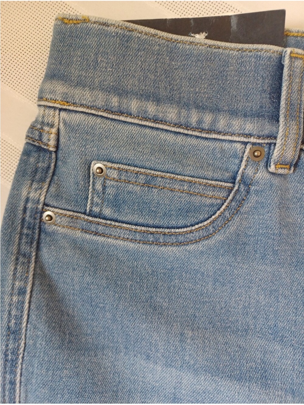 NWT SPANX Women Flare Jeans Stonewashed Blue Pull On Stretch 20960R M - Picture 6 of 9